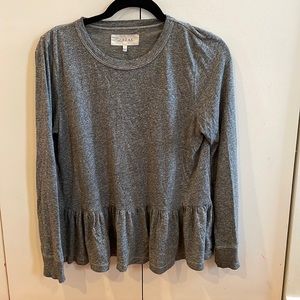 THE GREAT Peplum Hem LS Tee